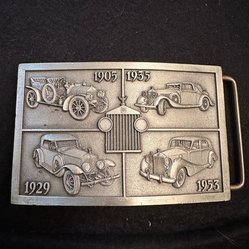 Vintage Rolls Royce Pewter Belt Buckle